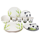 Set de Vaiselle 16pc Nature Line Panda Bambou Gimex