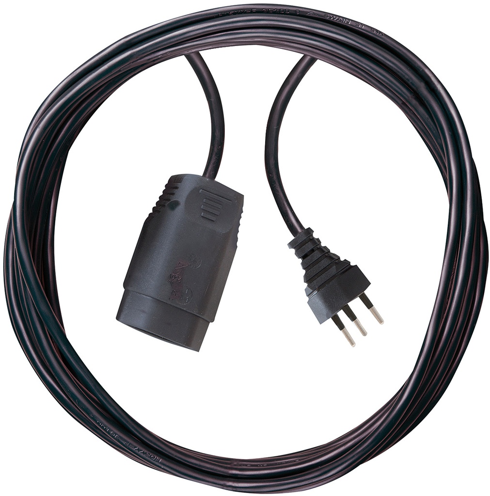 Câble d'extension en plastique de qualité (câble d'extension pour l'intérieur avec câble de 1m) noir