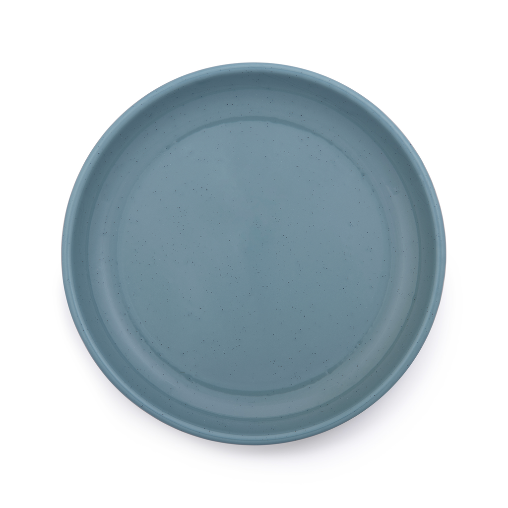 Assiette Rolled Enamelware smoky blue Barebones